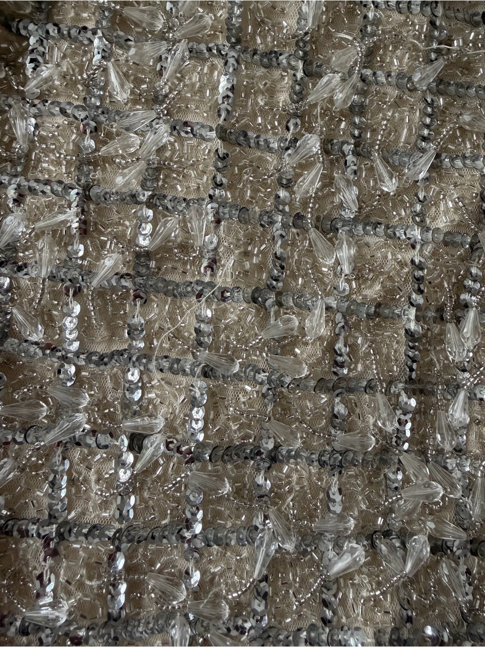 Mac Duggal Champagne Beaded Evening Gown Size 6 - Picture 5 of 6